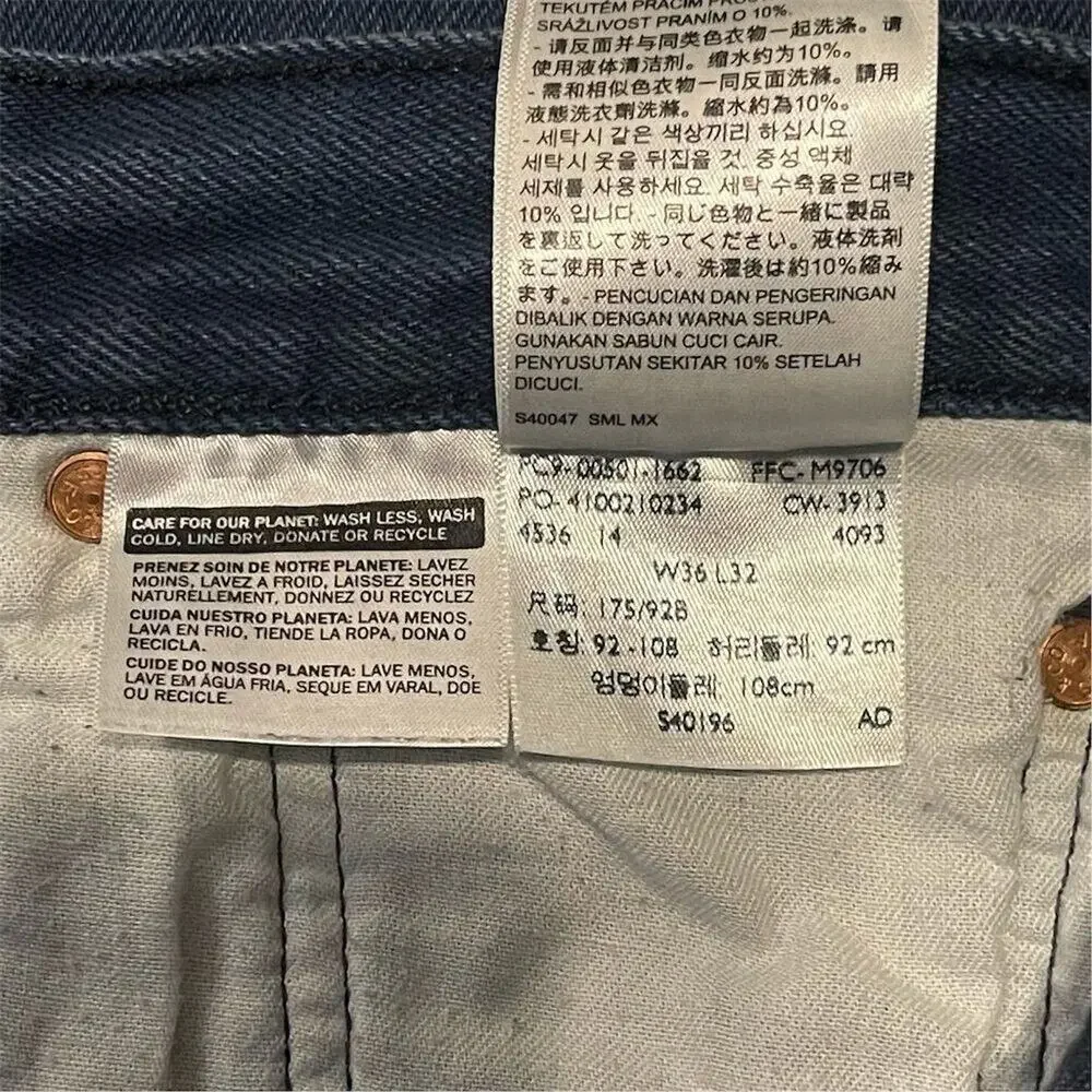 Levi’s Vintage Levi's 501XX Men's Jeans W36 L32 Dark Blue Button Fly Straight